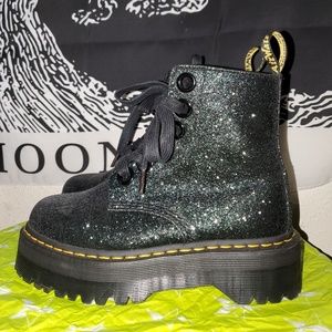Emerald Molly Glitter Boot Dr Marten